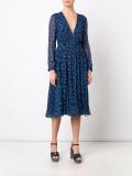 printed pleated dress