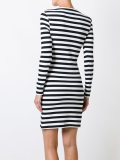 striped lace up dress