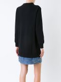 denim panel sweatshirt