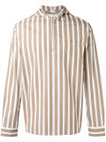 hooded striped shirt
