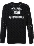 'We are not disposable'套头衫