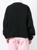 zipped neck loose-fit jumper