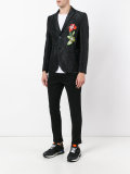 floral jacquard blazer