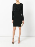 draped front dress