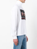 turtle neck printed sweatshirt