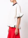 ruffled jacquard top