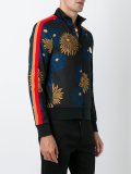 floral print zip up cardigan