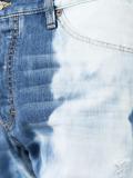 heavily bleached denim shorts