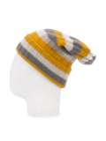 cashmere striped beanie 