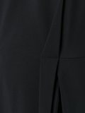 crepe round neck dress