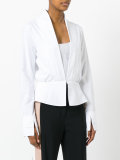 plunge front blouse 