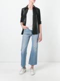 contrast panel shirt