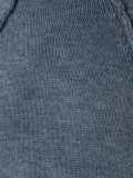 raw edge 'funnel neck' dress