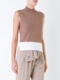 ribbed contrast tank