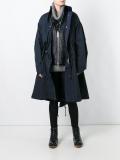 layered fishtail parka