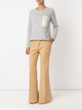 side pocket flared trousers