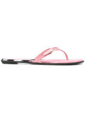 house check flip flops
