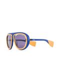 oversized aviator frame sunglasses