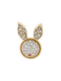 diamond bunny stud earring