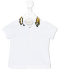 patch collar polo shirt 
