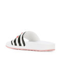 striped flamingo flip flops 