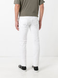 paint splatter slim-fit jeans