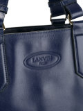 logo embossed tote