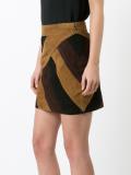 panelled mini skirt