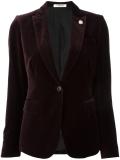 velvet effect fitted jacket