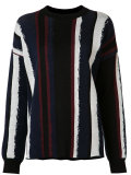 striped round neck jumper