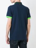 'Righe Fluo‘衣领与袖口边饰Polo领衬衫