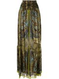 paisley print maxi-skirt 