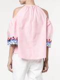 embroidered cold shoulder blouse 