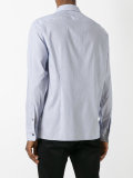 concealed fastening striped shirt