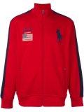 embroidered logo zipped sweatshirt