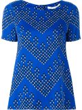 chevron dot printed top