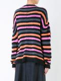 striped loose fit cardigan