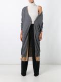 layered long cardigan