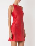 panelled leather dress