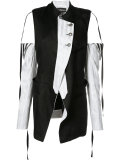 cold-shoulder panelled coat