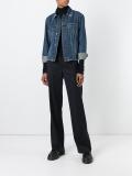 pinstripe straight trousers