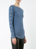 button embellished top