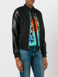 contrast sleeve bomber jacket 