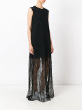 lace trim maxi dress