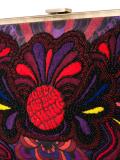 paisley embroidery clutch bag