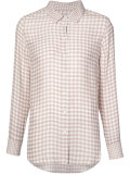 checked print shirt