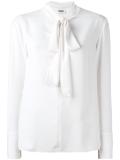 tied neck longsleeved blouse