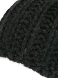 pompom ribbed beanie