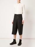 pleated detailing cropped trousers