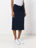 knot detail pencil skirt